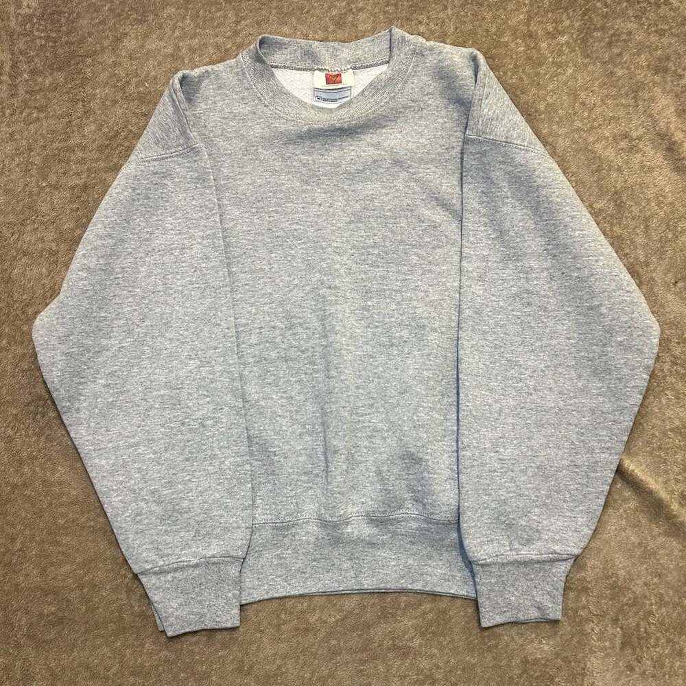 Vintage Member's Mark Gray Premium Weight Fleece Crewneck, Size M